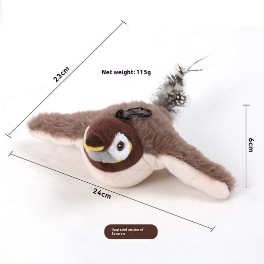 Interactive Cat Plush Toys for Indoor Cats Automatic Flapping Bird Cat Toy USB Rechargeable Electronic Pet Enrichment Toys