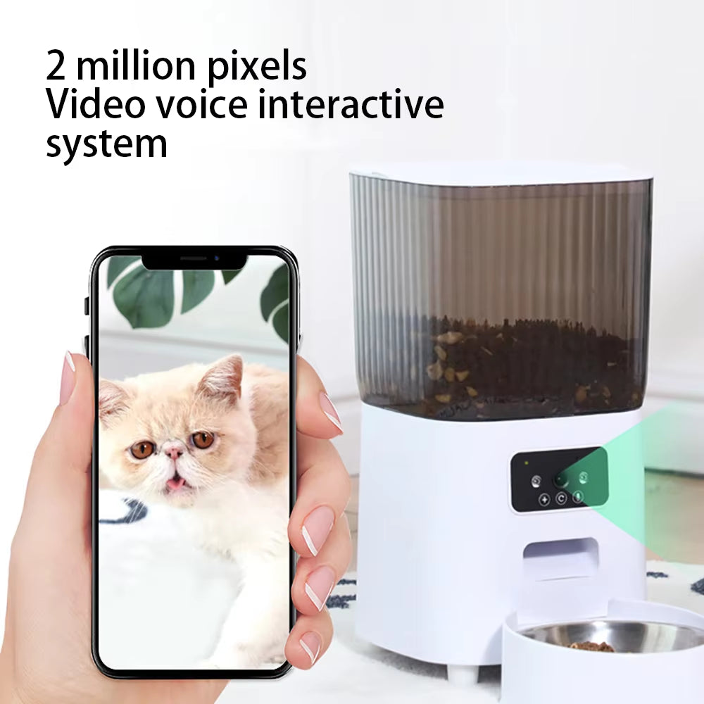 Velvetail™ FeedCam Duo – 5L Smart Pet Feeder with Camera, Voice & Dual Bowls
