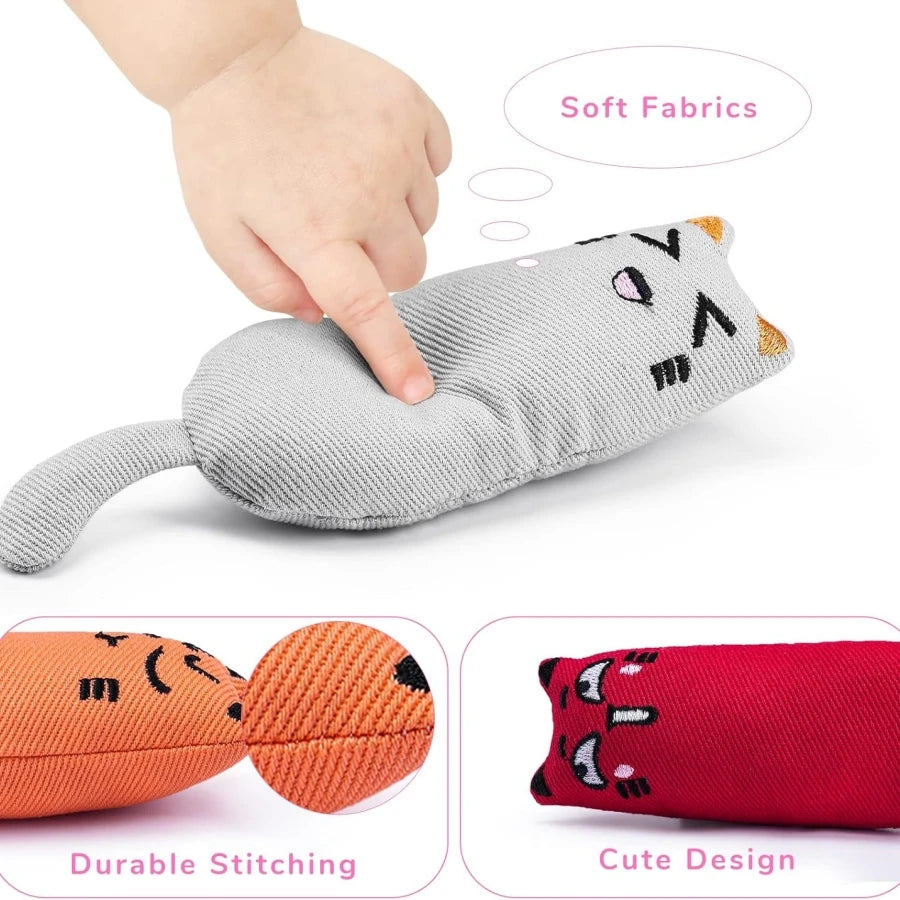 Velvetail™ PurrPillow – Catnip Plush with Rustle Sound for Play & Teeth Health
