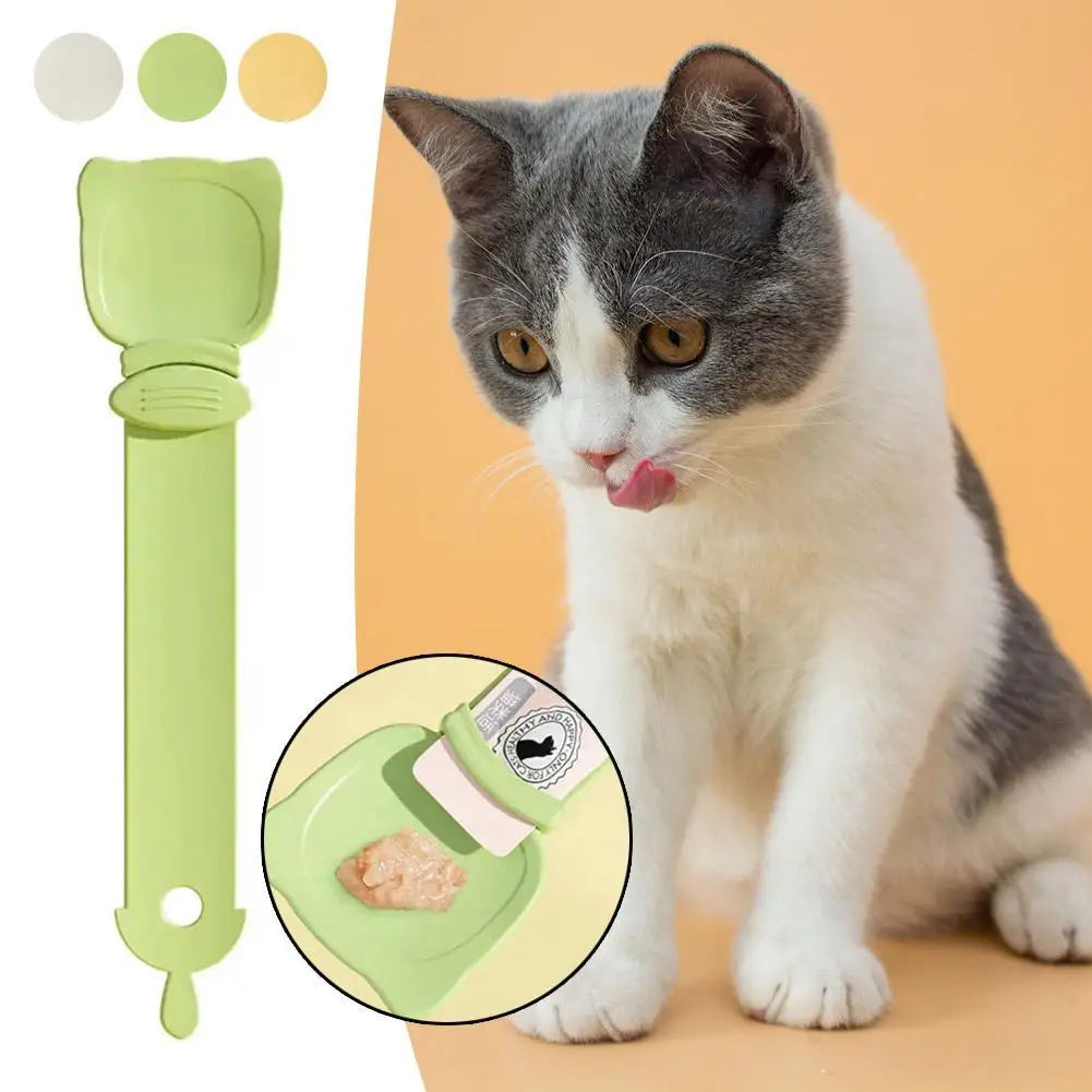 Velvetail™ SnackSpoon – Mess-Free Squeeze Feeder for Cats & Kittens