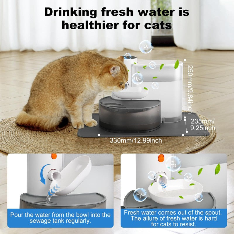 Velvetail™ StreamFlow – Smart Self-Cleaning Pet Water Fountain with Long-Lasting Battery