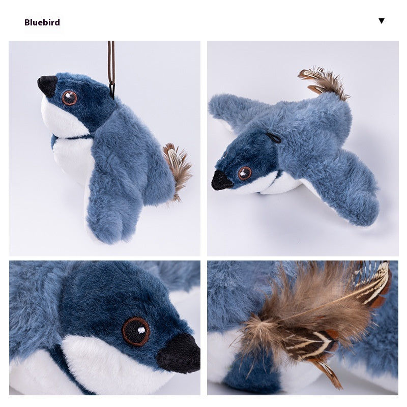 Interactive Cat Plush Toys for Indoor Cats Automatic Flapping Bird Cat Toy USB Rechargeable Electronic Pet Enrichment Toys