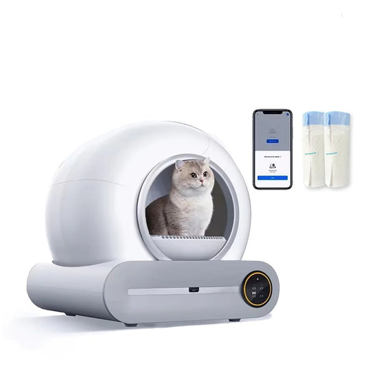 Velvetail™ CleanPod Max – 65L Smart Self-Cleaning Enclosed Cat Litter Box