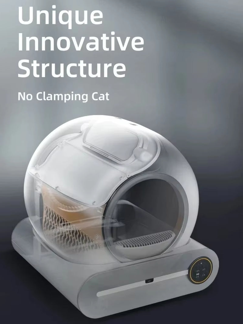Velvetail™ CleanPod Max – 65L Smart Self-Cleaning Enclosed Cat Litter Box