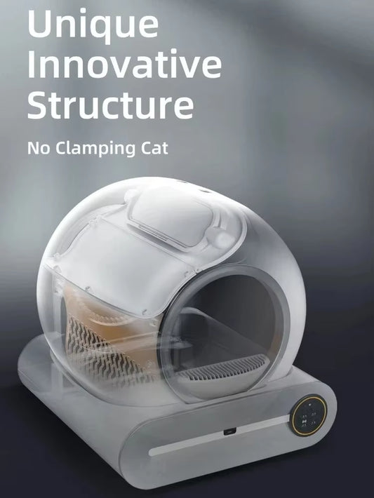 Velvetail™ CleanPod Max – 65L Smart Self-Cleaning Enclosed Cat Litter Box